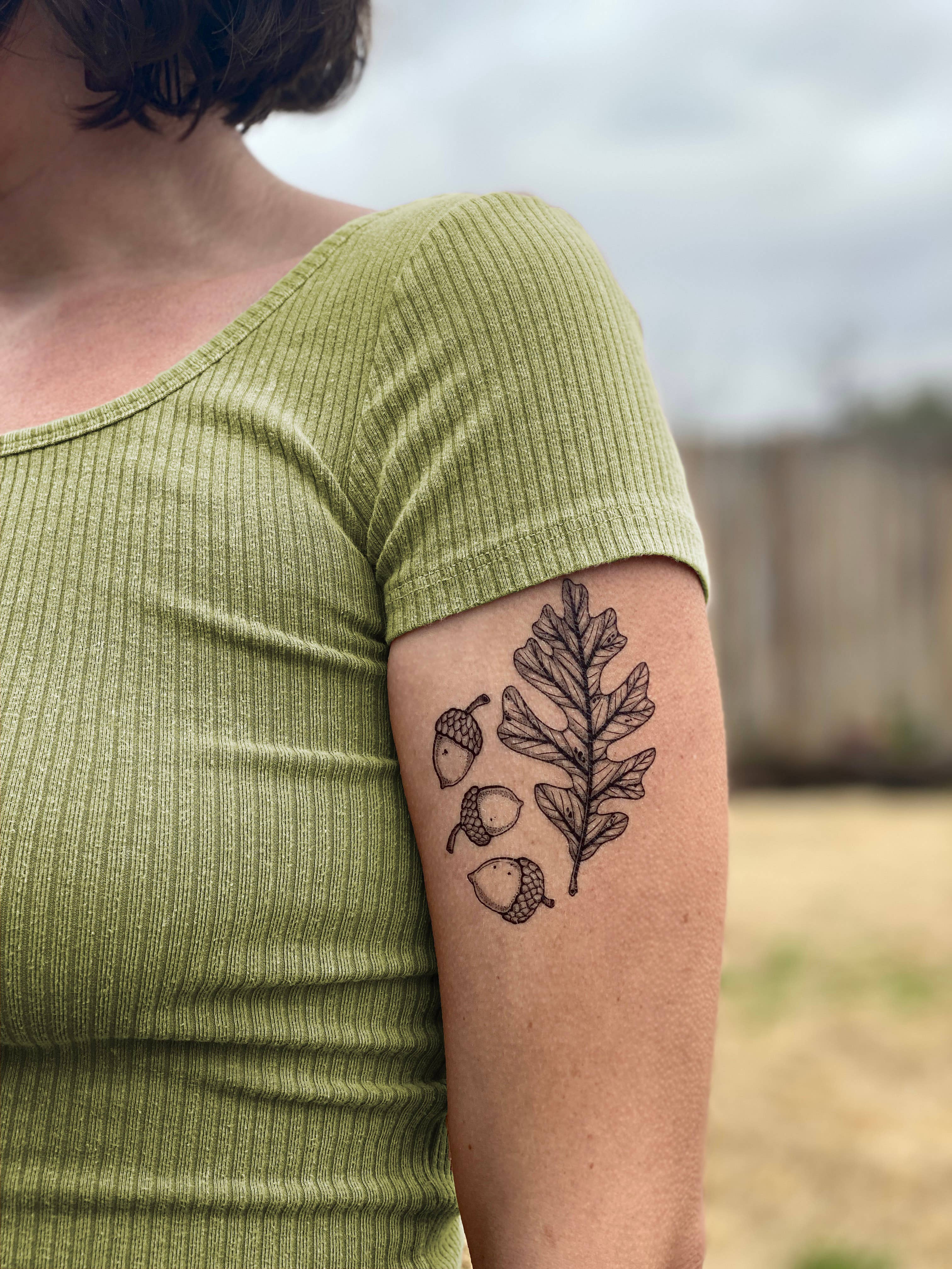 Moon Leaves Tattoo Design - Tattapic®